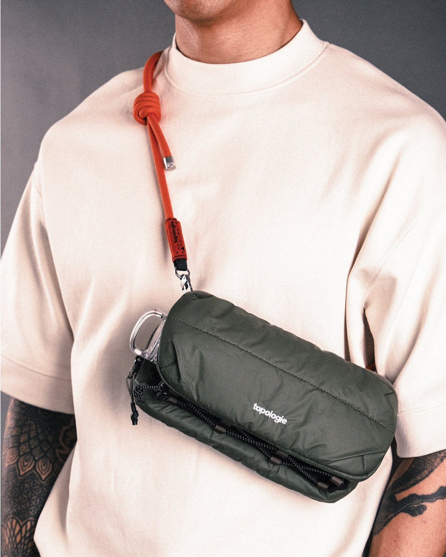 보틀 사코슈백 Bottle Sacoche / Black (Puffer) / 8.0mm 스트랩 8.0mm Rope / Black Lattice