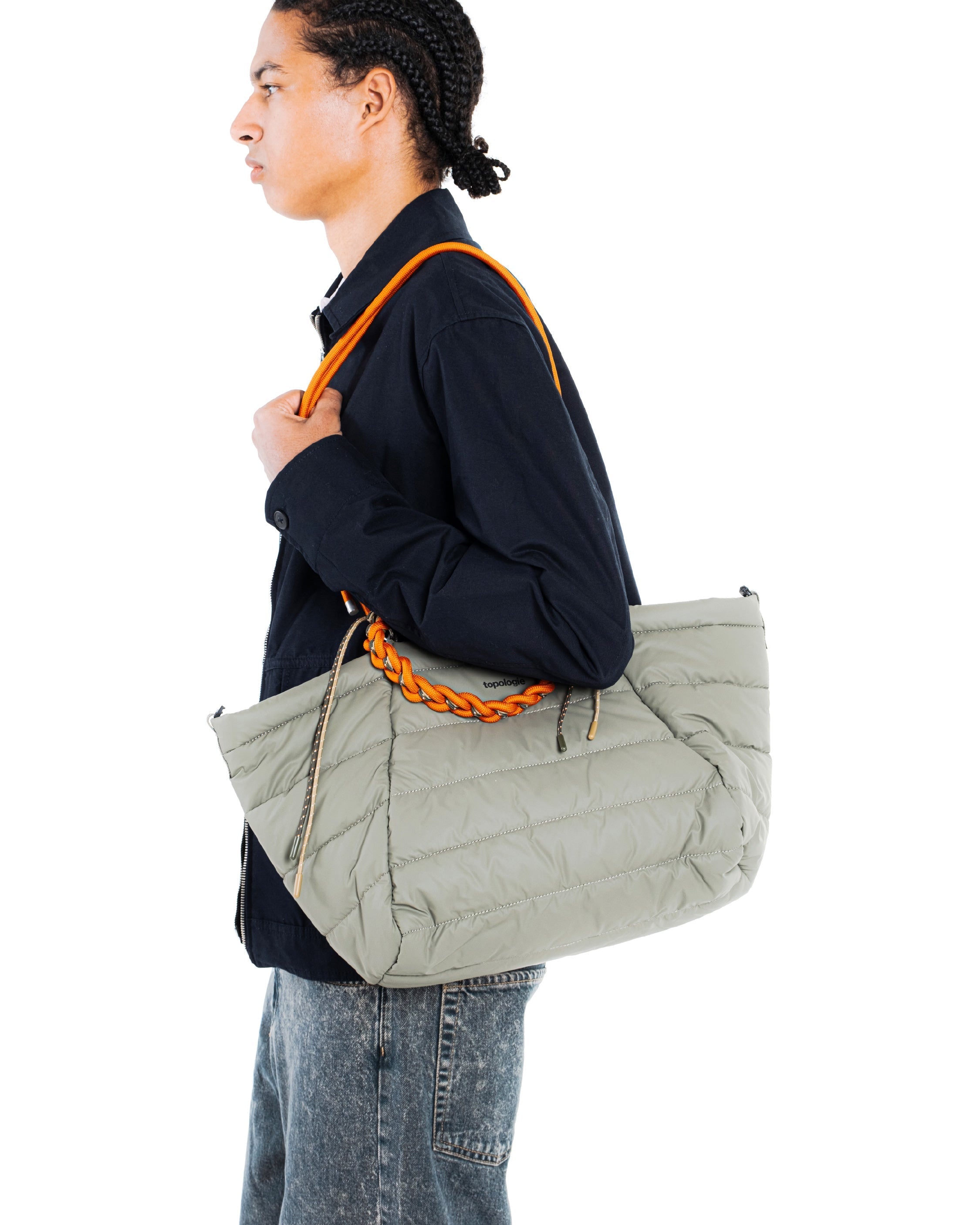 마르쉐 토트백 미디엄 Marche Tote Medium / Marshmallow / 10mm 로프 루프 10mm Rope Loop / Magpie Lattice