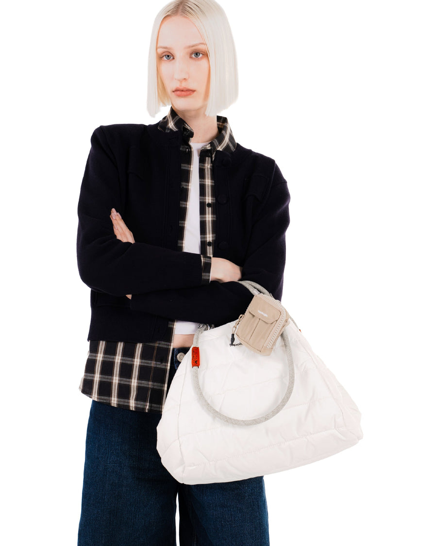 마르쉐 토트백 미디엄 Marche Tote Medium / Marshmallow / 10mm 로프 루프 10mm Rope Loop / Magpie Lattice