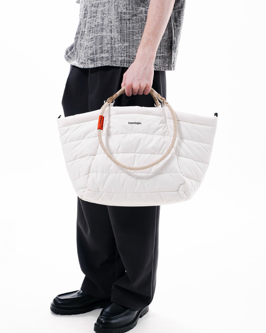 마르쉐 토트백 미디엄 Marche Tote Medium / Marshmallow / 10mm 로프 루프 10mm Rope Loop / Magpie Lattice