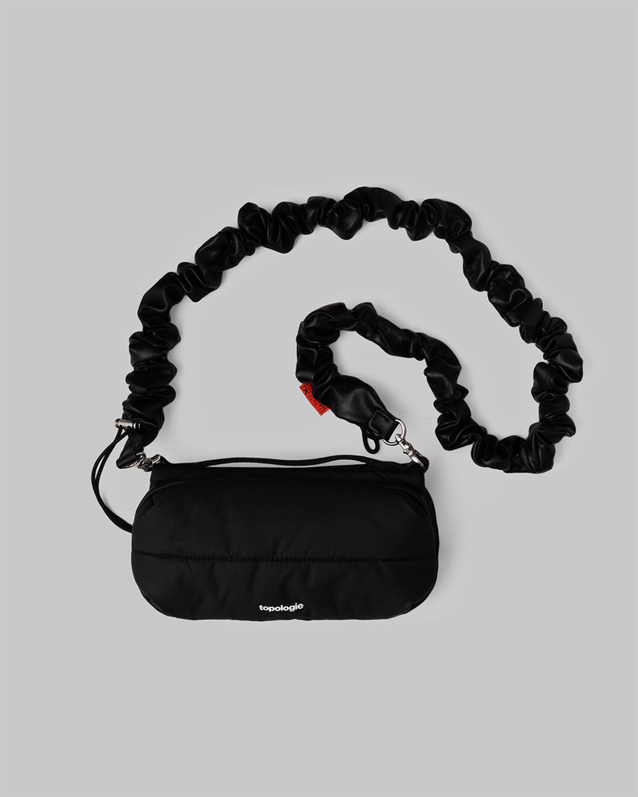 보틀 사코슈백 Bottle Sacoche / Black (Pufer) / 번지 스트랩 Bungee Strap / Black (Synthetic Leather)