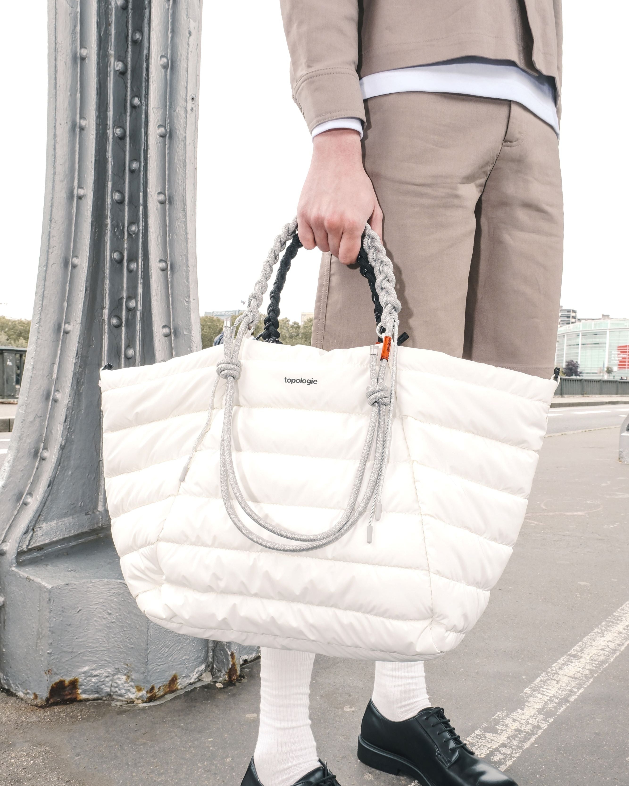 마르쉐 토트백 라지 Marche Tote Large / Marshmallow / 10mm 로프 루프 10mm Rope Loop / Moss Melange